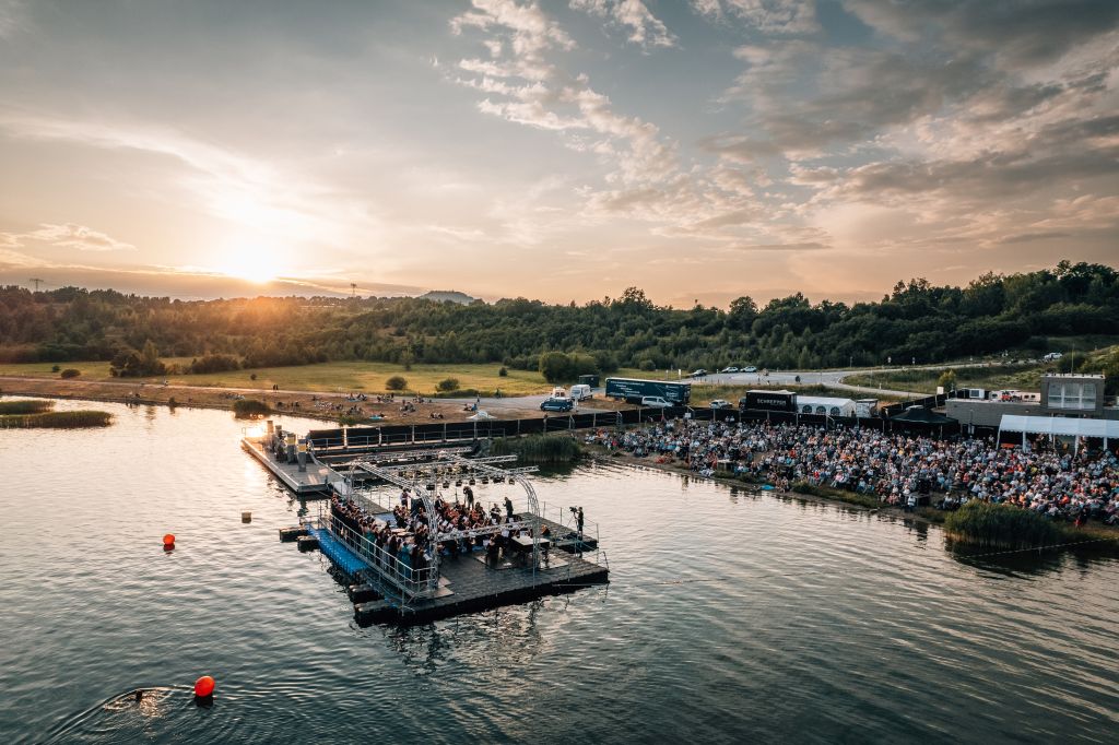 Lake stage on Lake Berzdorf