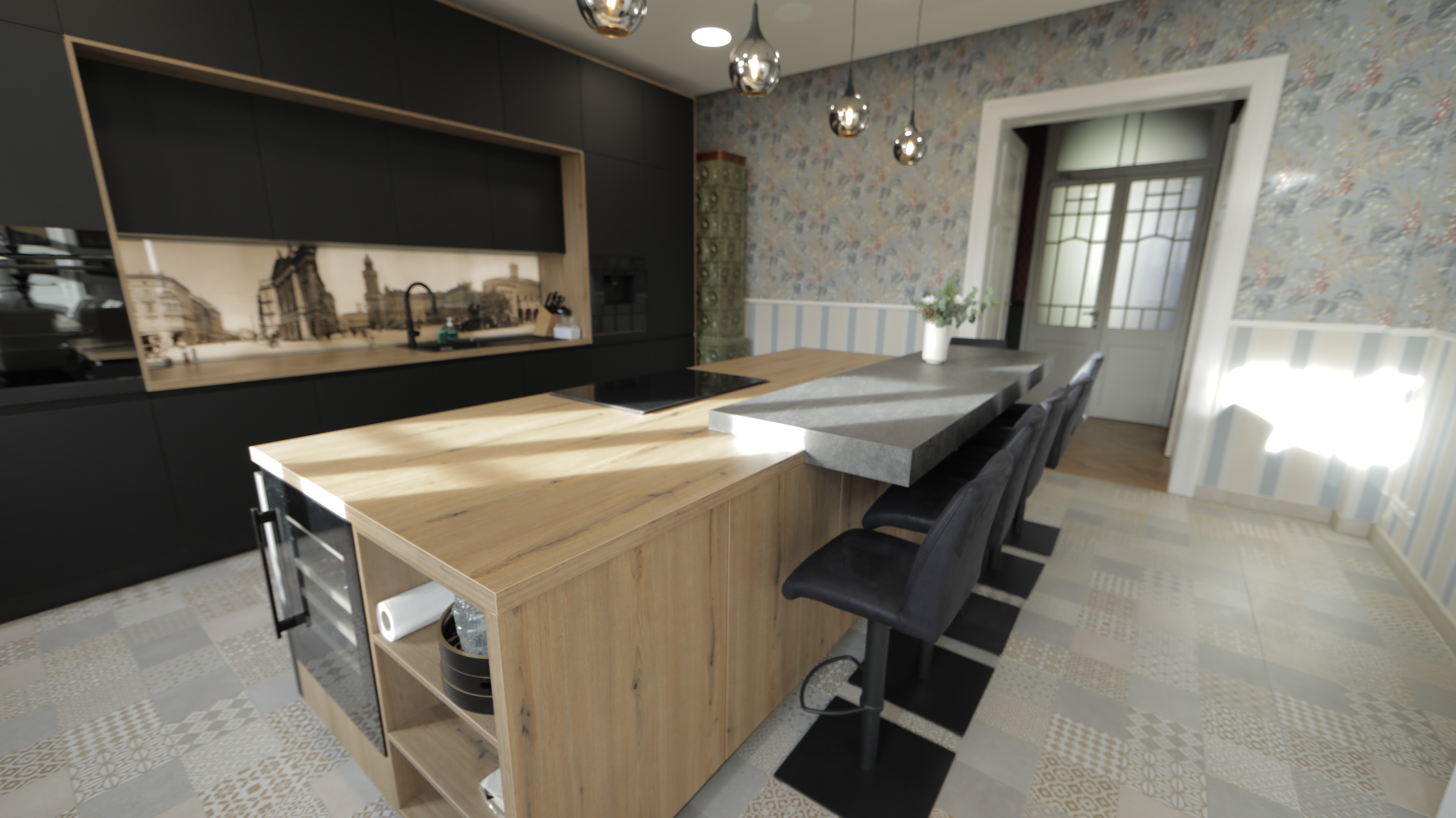 View of the kitchen